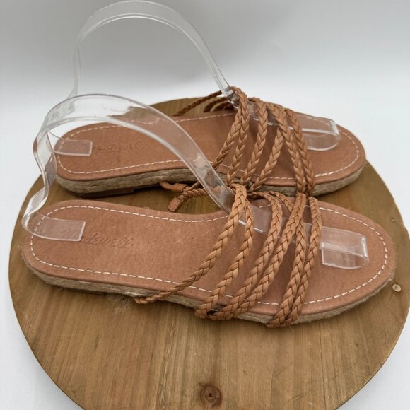 Madewell The Kathryn Espadrille Slide Sandal in Leather woman’s size 8 sandals n - Picture 3 of 12